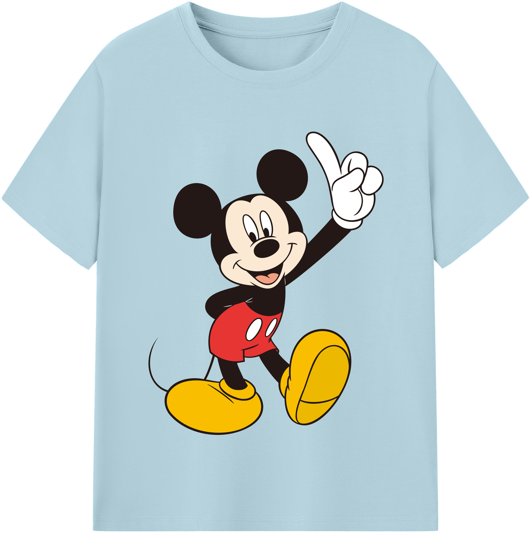 （画像用） ミッキーマウス Mickey Mouse 綿100％半袖Tシャツ（フロントプリント）